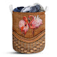 Flamingo Rattan Texture Laundry Basket For Bathroom Bedroom Storage