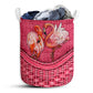 Flamingo Rattan Texture Lover Laundry Basket For Bathroom Bedroom Storage