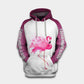 Flamingo Ribbon Breast Cancer Awareness Hoodie For Meaningful Gatherings Casual Style And Thoughtful Gifts