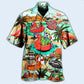 Skull Flamingo Mountain Island Hawaiian Shirt Artwork Detail For Tropical Trips And Casual Outings