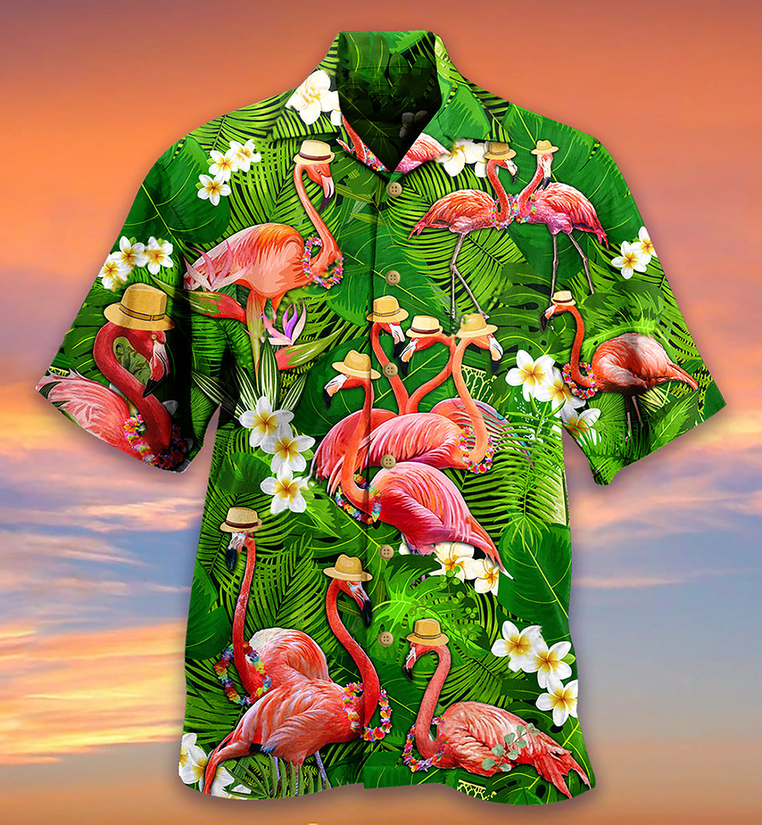 Flamingo Stand Tall Fabulous Hawaiian Shirt Artwork View For Coastal Escapes And Resort Style