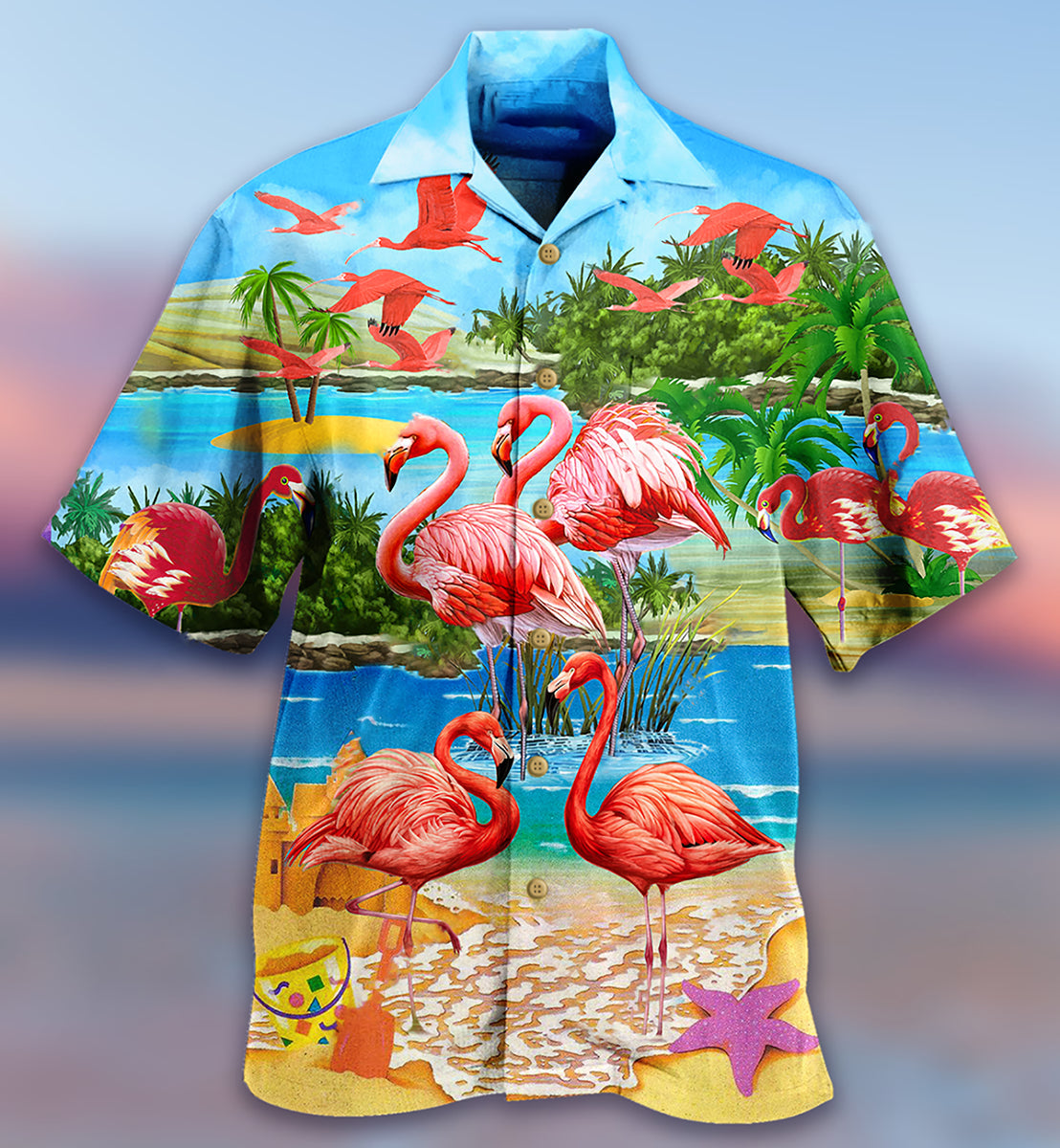 Tropical Flamingo Summer Hawaiian Shirt For Poolside Relaxation And Sunny Getaways