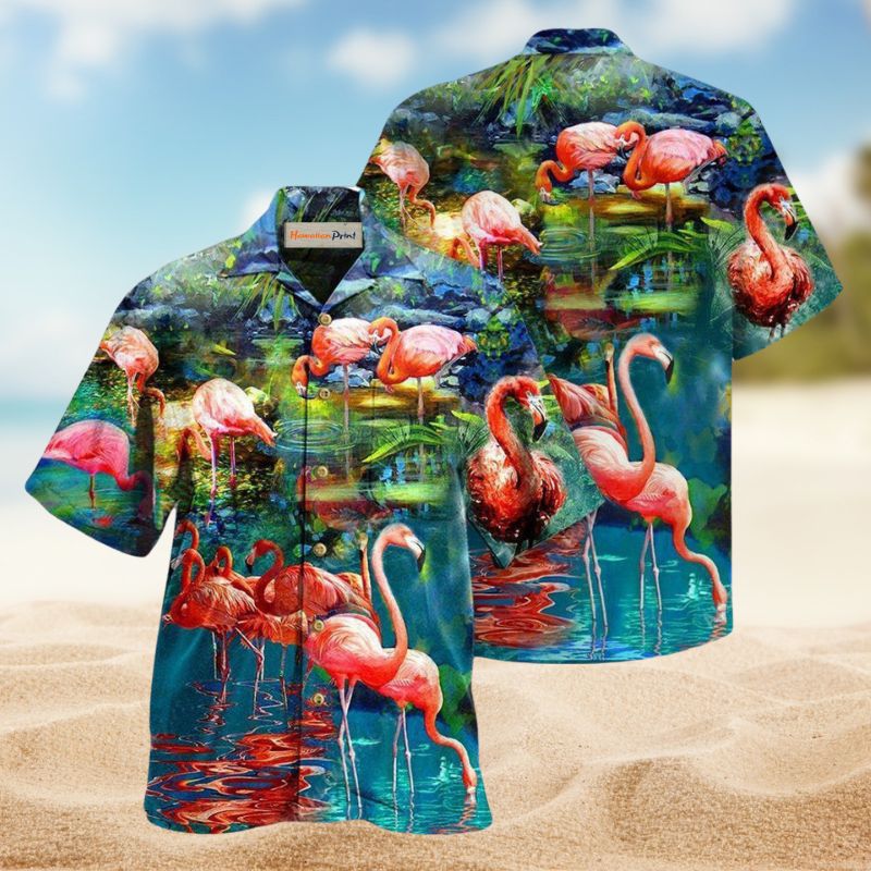 Flamingo You'Re Flamazing Hawaiian Shirt For Island Vacations, Weekend Events, And Relaxed Everyday Outfits