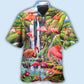 Flamingo Beautiful Landscape Hawaiian Shirt Pattern Detail For Summer Holidays And Outdoor Fun