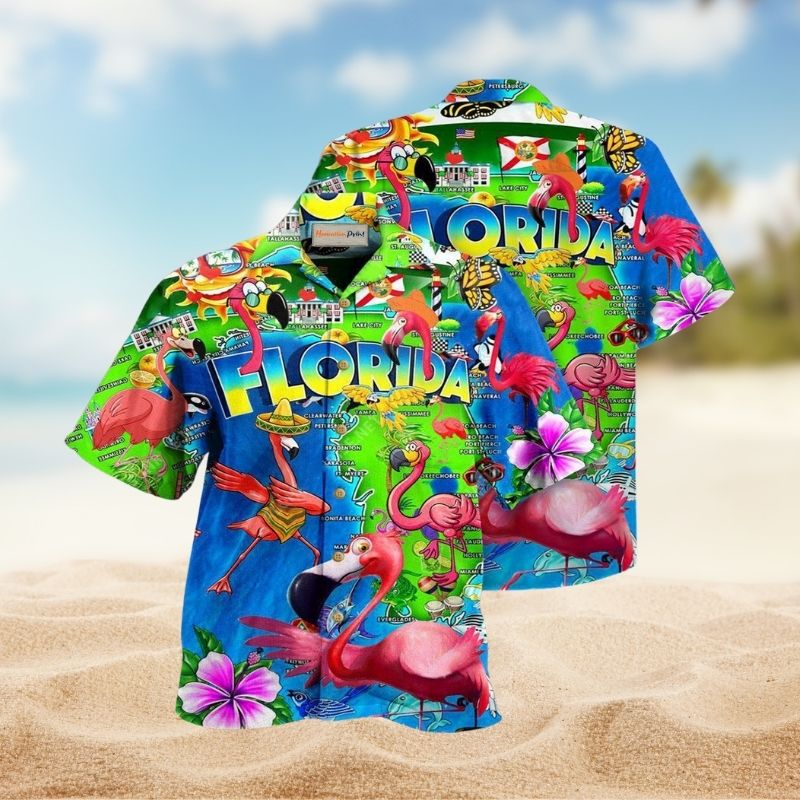 Flamingo Trip To Florida Hawaiian Shirt For Resort Getaways Outdoor Parties And Everyday Summer Wear