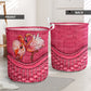 Flamingo Rattan Texture Lover Laundry Basket For Room Home Organizer