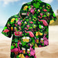 Flamingo Craft Beer Saint Patrick's Pattern Hawaiian Shirt For Summer Vacation Beach Travel And Relaxed Casual Wear