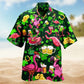 Flamingo Craft Beer Saint Patrick's Pattern Hawaiian Shirt For Summer Vacation Beach Travel And Relaxed Casual Wear