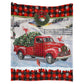 Cardinal Tartan Red Truck Snowy Day Flannel Blanket For Cozy Bedroom Sofa Decor