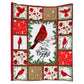 Cardinal Merry And Bright Christmas Vibes Flannel Blanket For Cozy Bedroom Sofa Decor