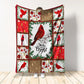 Cardinal Merry And Bright Christmas Vibes Flannel Blanket For Cozy Bedroom Sofa Decor