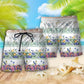 Floral Bird And Butterfly Nature Beach Shorts Graphic Detail For Resort Trips And Casual Outings