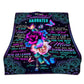 Flower Butterfly To My Beautiful Daughter Flannel Blanket For Cozy Bedroom Sofa Decor