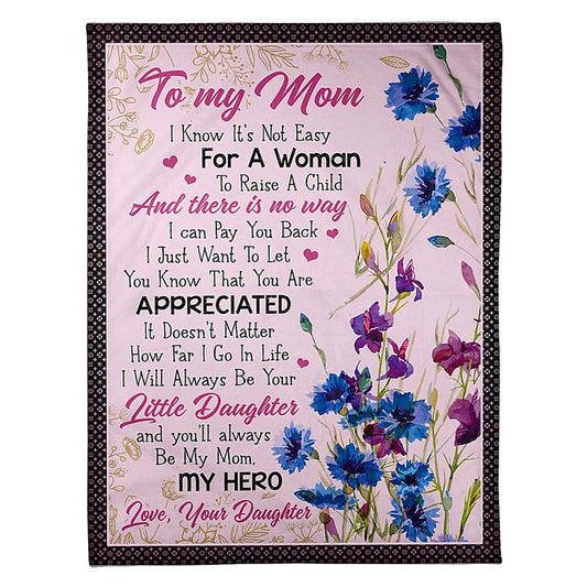 Flower I Love You To The Moon And Back Flannel Blanket For Cozy Bedroom Sofa Decor
