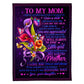 Flower Mother You Are The Best Flannel Blanket For Cozy Bedroom Sofa Decor