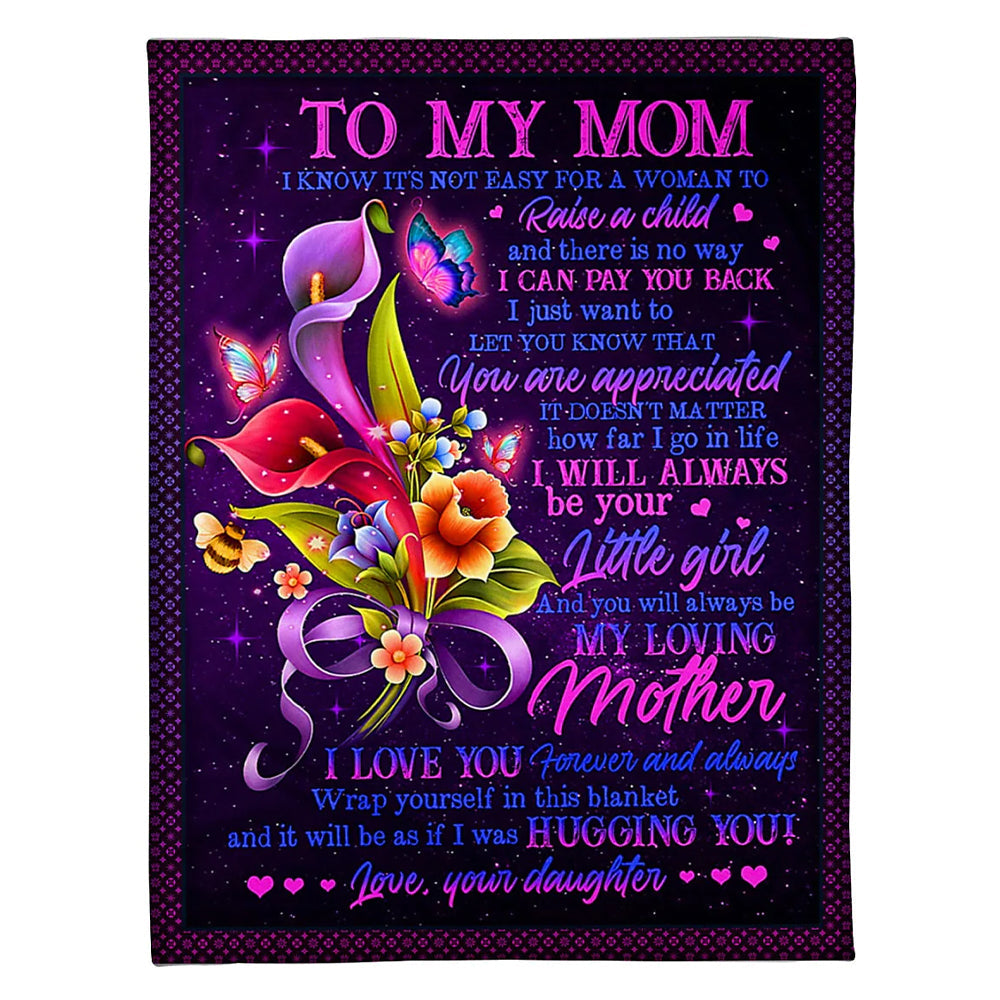 Flower Mother You Are The Best Flannel Blanket For Cozy Bedroom Sofa Decor
