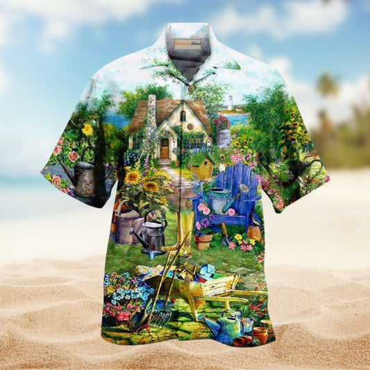 Flowers Gardening Adds Years To Your Life Hawaiian Shirt For Summer Vacation Beach Travel And Relaxed Casual Wear