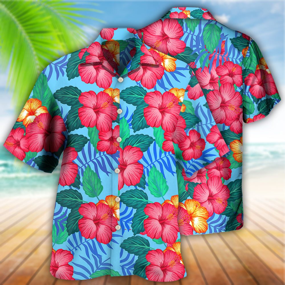 Floral Tropical Hawaiian Shirt Artwork Detail For Tropical Trips And Casual Outings