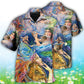 Fantasy Creative Flute Music Hawaiian Shirt For Resort Trips, Coastal Parties, And Warm Weather Style