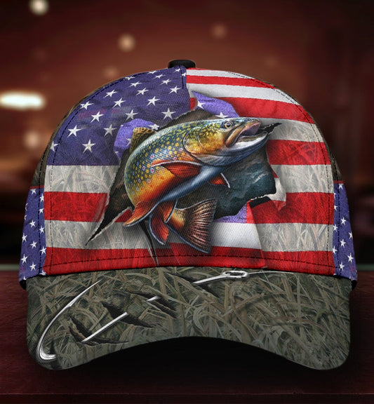 Fly Fishing American Flag Classic Cap For Festivals Holidays And Comfortable Everyday Wear