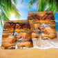 Airplane Journey Enjoy Flight Beach Shorts Pattern Detail For Sunny Day Activities And Leisure And Relaxation