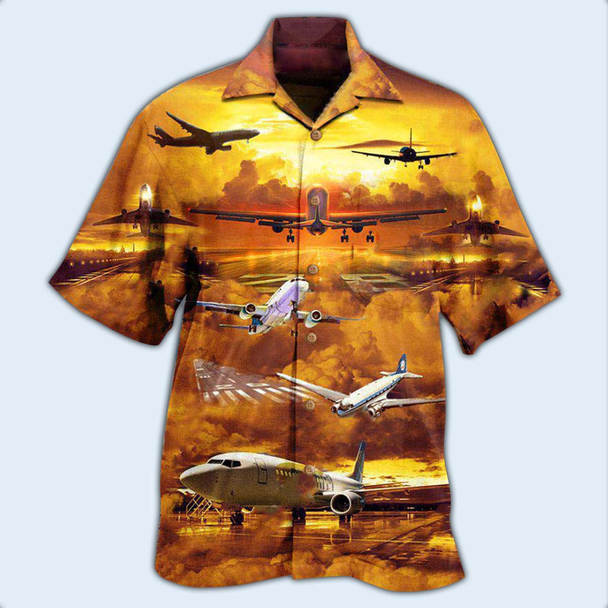 Airplane Journey Flight Hawaiian Shirt Artwork View For Coastal Escapes And Resort Style