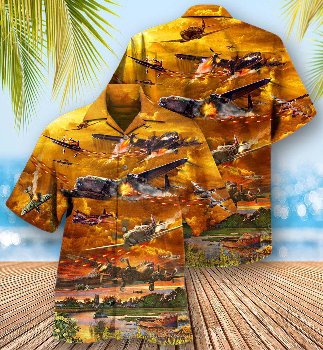 Combat Aircraft Crashing What's Dangerous Fire War Hawaiian Shirt For Vacation Days And Relaxed Coastal Outings