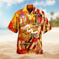 Food Creative Pattern Hawaiian Shirt For Coastal Travel, Casual Events, And Comfortable Summer Wear