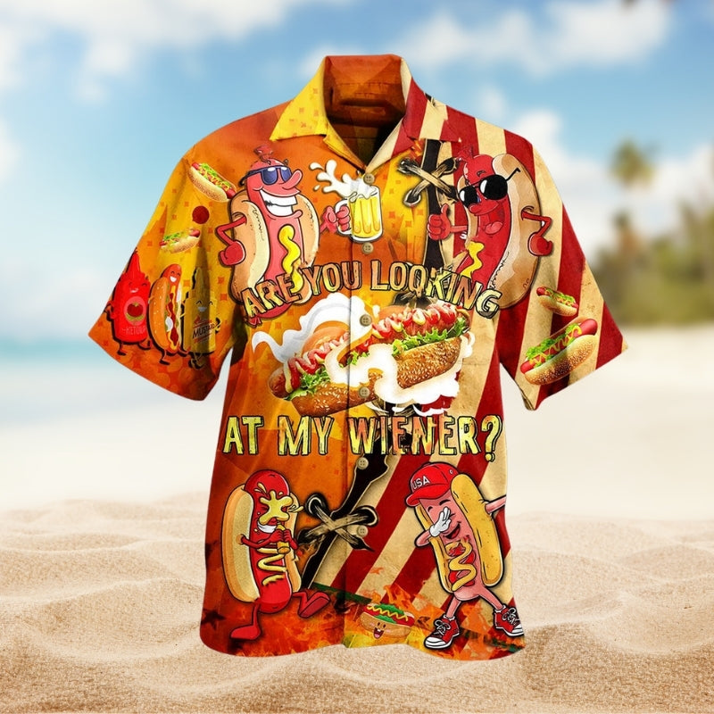 Food Creative Pattern Hawaiian Shirt For Coastal Travel, Casual Events, And Comfortable Summer Wear