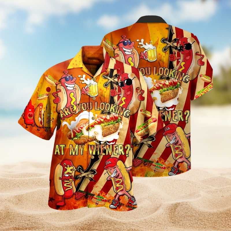 Food Creative Pattern Hawaiian Shirt For Coastal Travel, Casual Events, And Comfortable Summer Wear