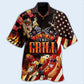 Food Barbecue Grill Hawaiian Shirt Pattern Detail For Summer Holidays And Outdoor Fun