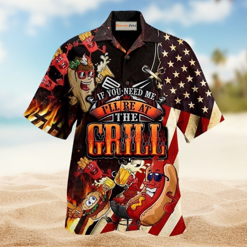 Barbecue I Will Be At The Grill Hawaiian Shirt For Tropical Trips Food Fans And Cheerful Summer Outings