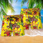 Chili Pepper Hot Food Beach Shorts Pattern Detail For Holiday Travel And Leisure And Relaxation