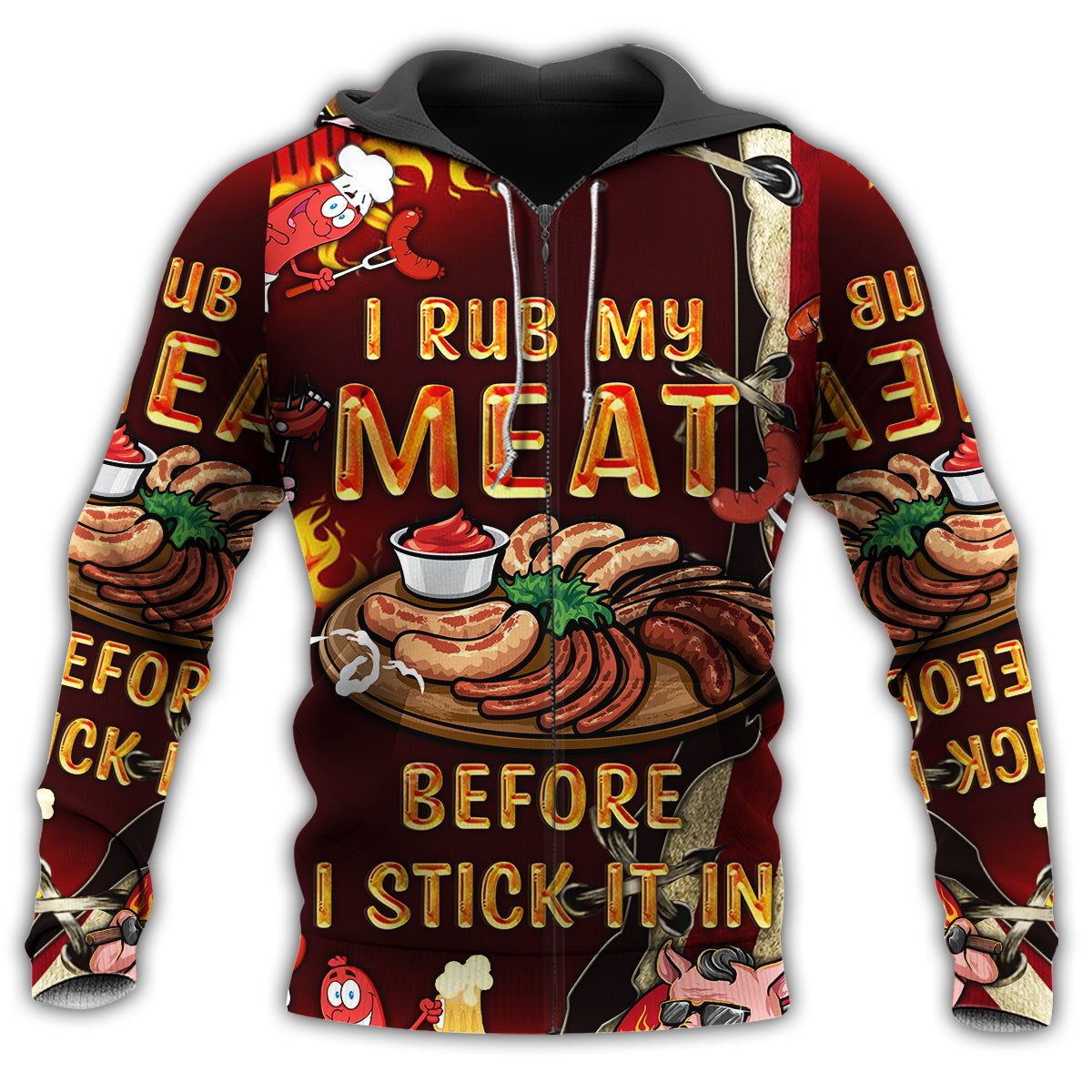 Food Lover Grill Season Fun Hoodie For Everyday Streetwear Seasonal Travel And Gift Giving