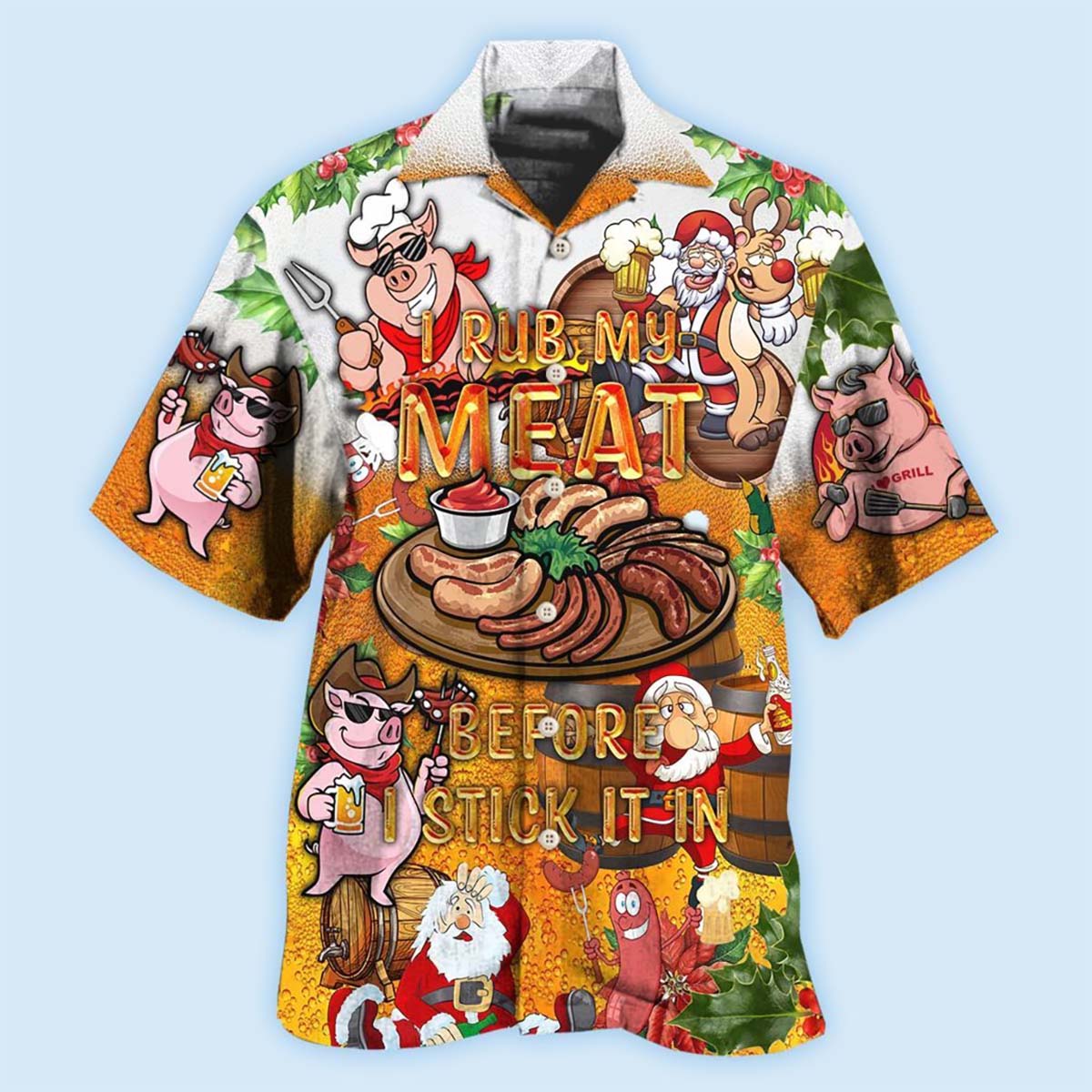 Food Rub Meat Hawaiian Shirt For Resort Getaways And Comfortable Summer Activities