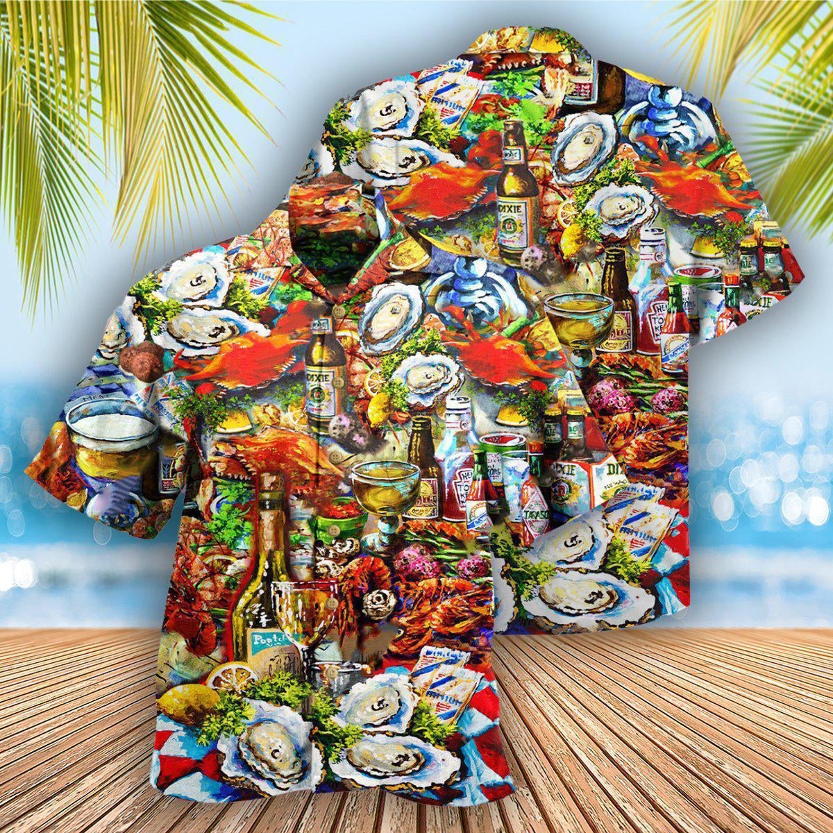 Food Seafood Diet Hawaiian Shirt Design View For Resort Travel And Thoughtful Gifting