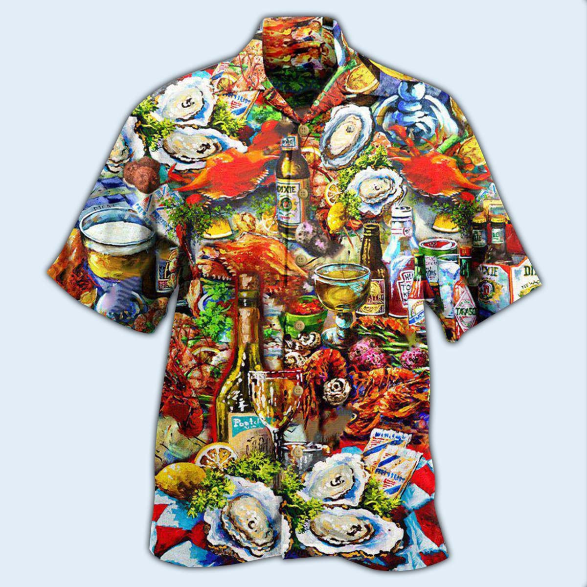 Food Seafood Diet Hawaiian Shirt For Coastal Adventures And Warm Weather Wear
