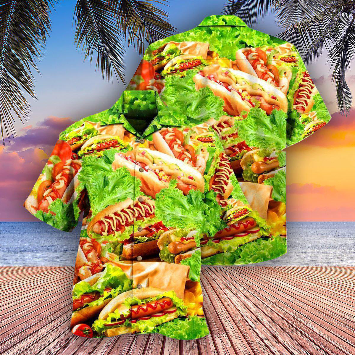Dog Food Party Hot Salad Hawaiian Shirt For Summer Events And Casual Outdoor Wear