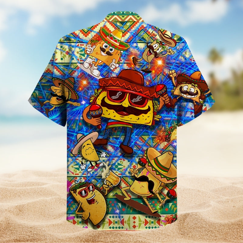 Funny Taco Food Hawaiian Shirt For Coastal Travel, Casual Events, And Comfortable Summer Wear