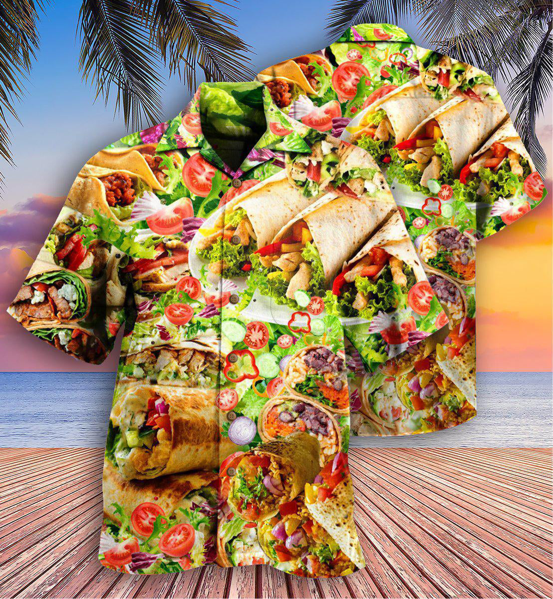 Food Burrito Delicious Meal Hawaiian Shirt For Summer Events And Casual Outdoor Wear