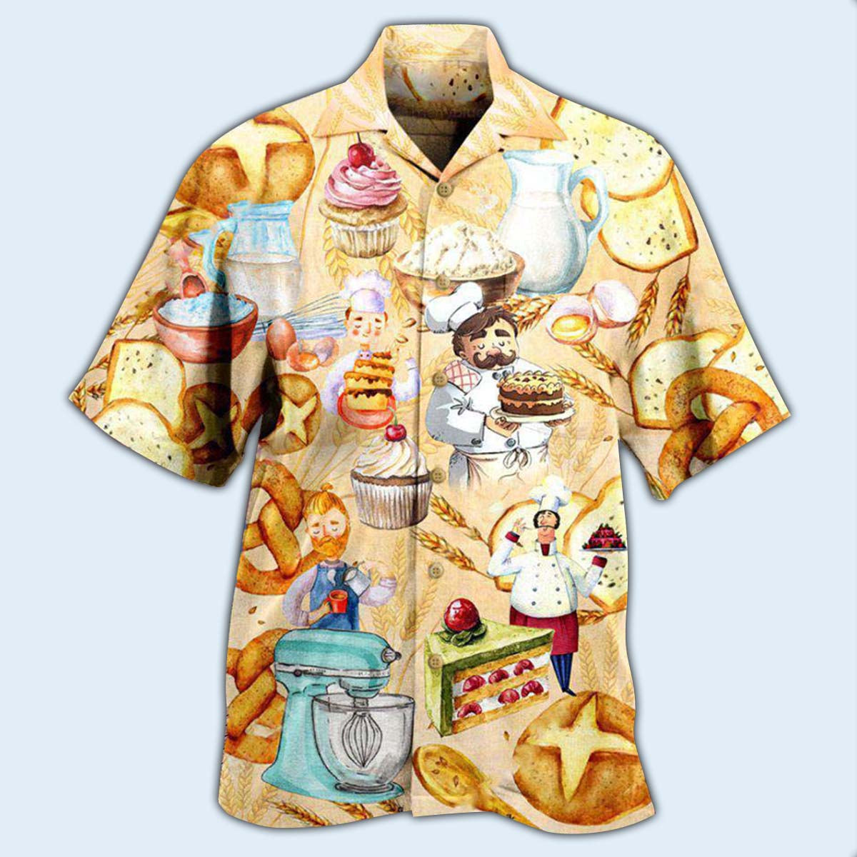 Food First Bite Bakery Hawaiian Shirt Design Detail For Beach Days And Holiday Travel