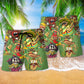 Food Love Mexican Culture Cute Colors Hawaiian Beach Shorts For Summer Parties And Vacation Wear