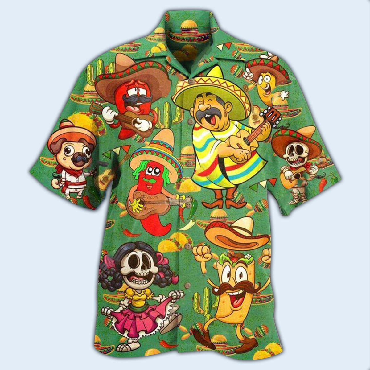 Folk Funny Food Culture Hawaiian Shirt For Warm Weather Adventures And Everyday Comfort