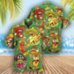 Folk Funny Food Culture Hawaiian Shirt Artwork View For Coastal Escapes And Resort Style
