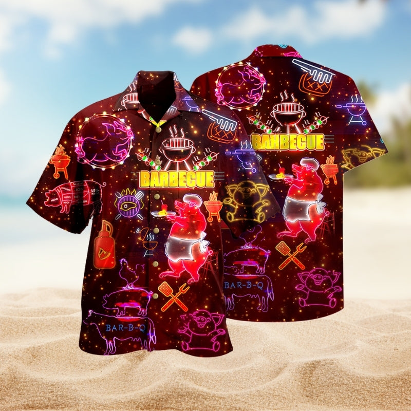 Food Creative Pattern Hawaiian Shirt For Beach Days, Summer Outings, And Thoughtful Gift Giving