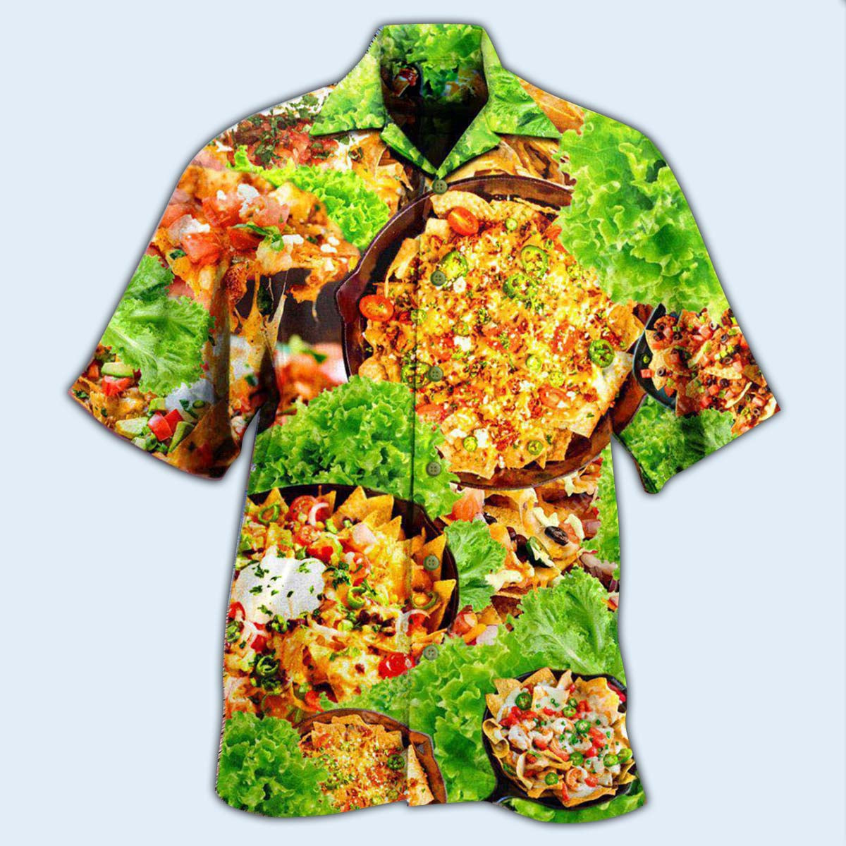 Food Nachos Por Favor Delicious Hawaiian Shirt For Vacation Days And Relaxed Coastal Outings