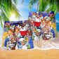Food Grill Beach Shorts Pattern Detail For Poolside Fun And Easy Warm Weather Wear