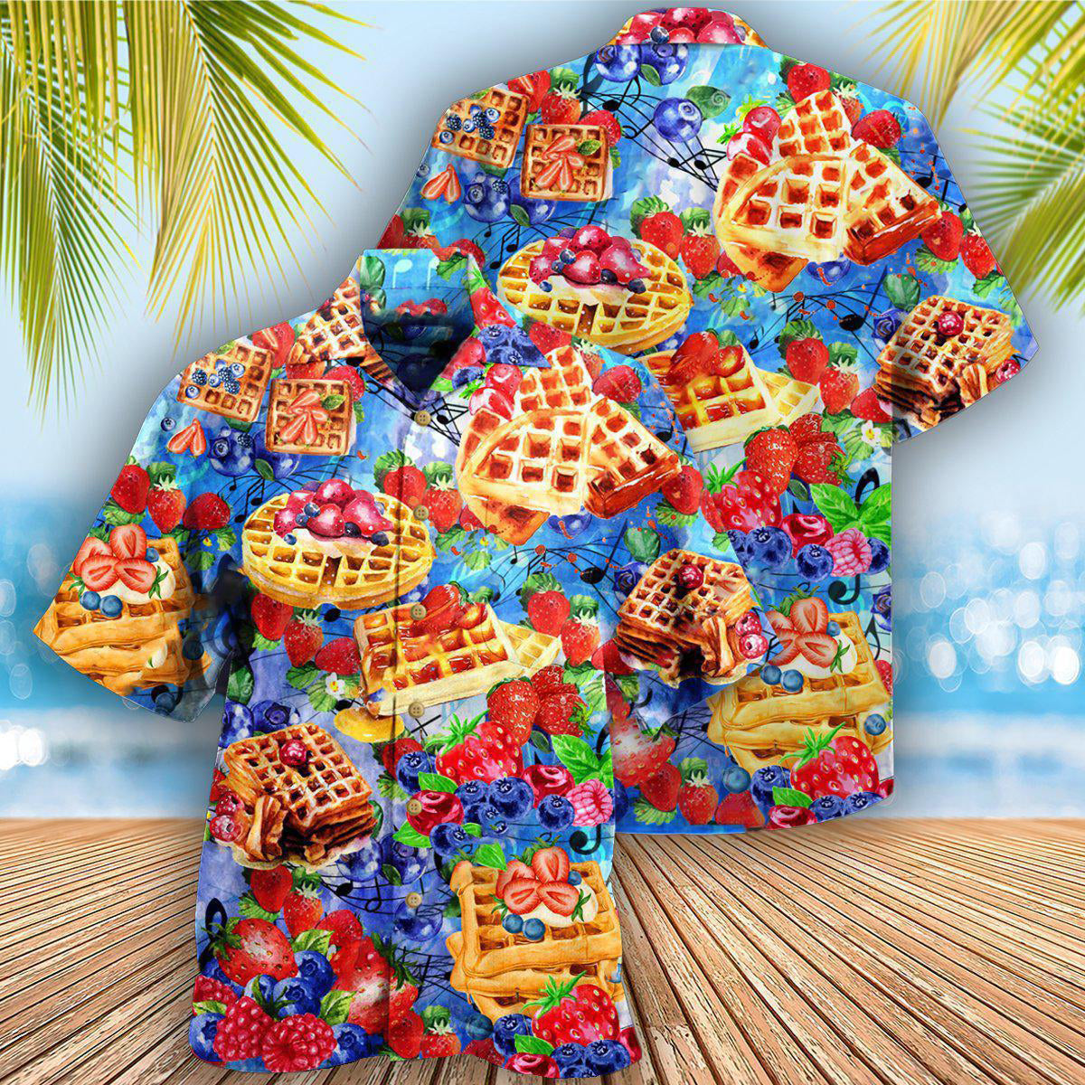 Food Pancake Strawbery Bluebery Delicious Hawaiian Shirt For Vacation Days And Relaxed Coastal Outings
