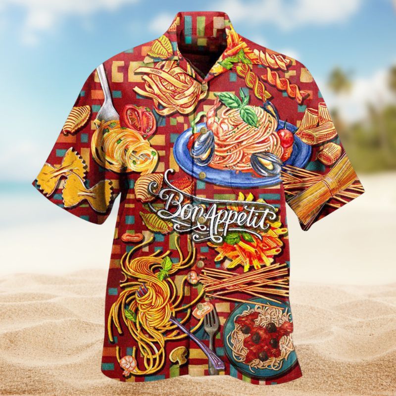 Food Pasta Tasting Daily Hawaiian Shirt For Island Vacations, Resort Wear, And Relaxed Seasonal Style