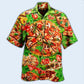 Food Delicious Pizza First Bite Hawaiian Shirt For Poolside Relaxation And Sunny Getaways